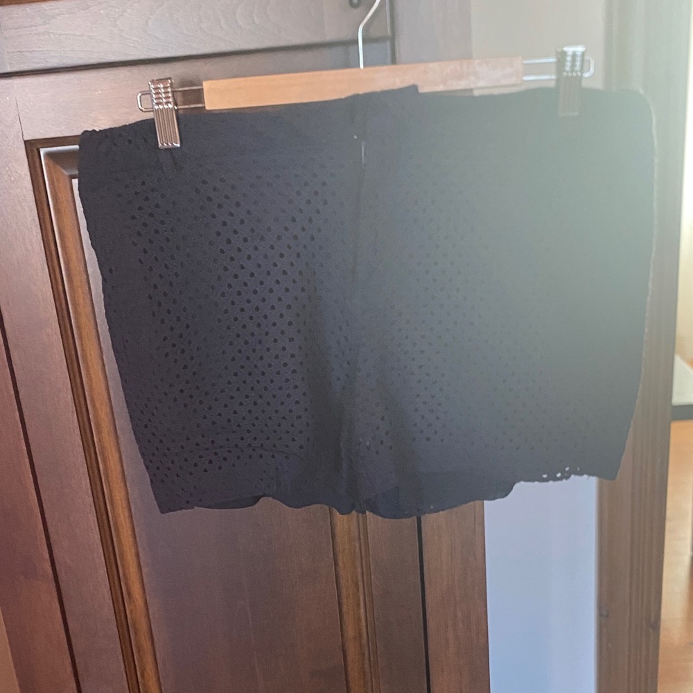 Joe Fresh Women's Black Eyelet Shorts